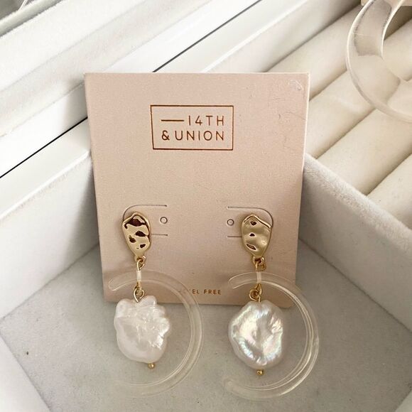 14th & Union Jewelry - 14th & union acrylic & pearl contemporary earrings from Nordstroms- nick…